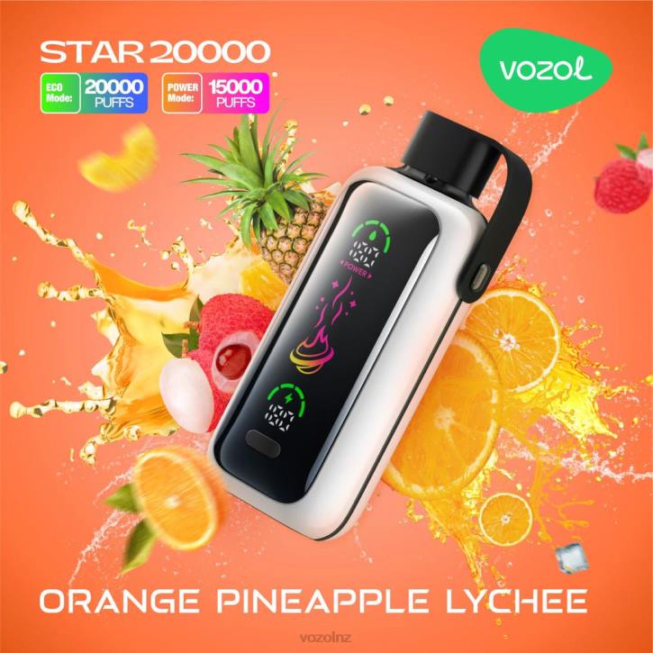 VOZOL Disposable Vape NZ - VOZOL STAR 20000 ORANGE PINEAPPLE LYCHEE 8LT615