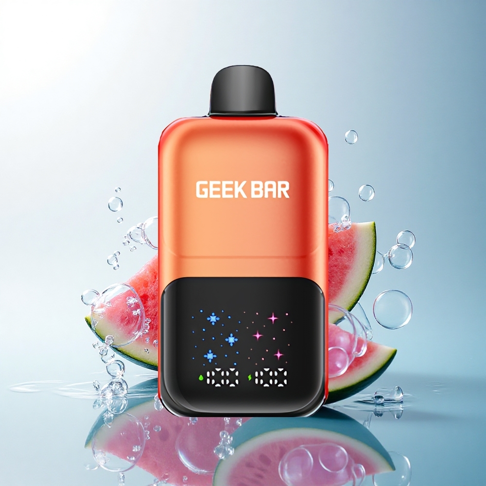 GEEK BAR 2GO 20ml 50000 Puffs Watermelon Bubble Gum Ice Dual Tank 5% Nicotine Rechargeable