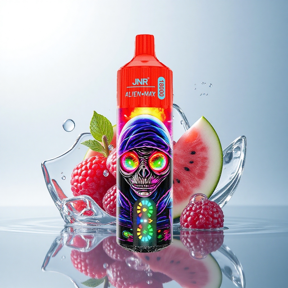 JNR Alien Max 18000 Raspberry Watermelon Ice with Dual Mesh Coil and 850mAh Battery