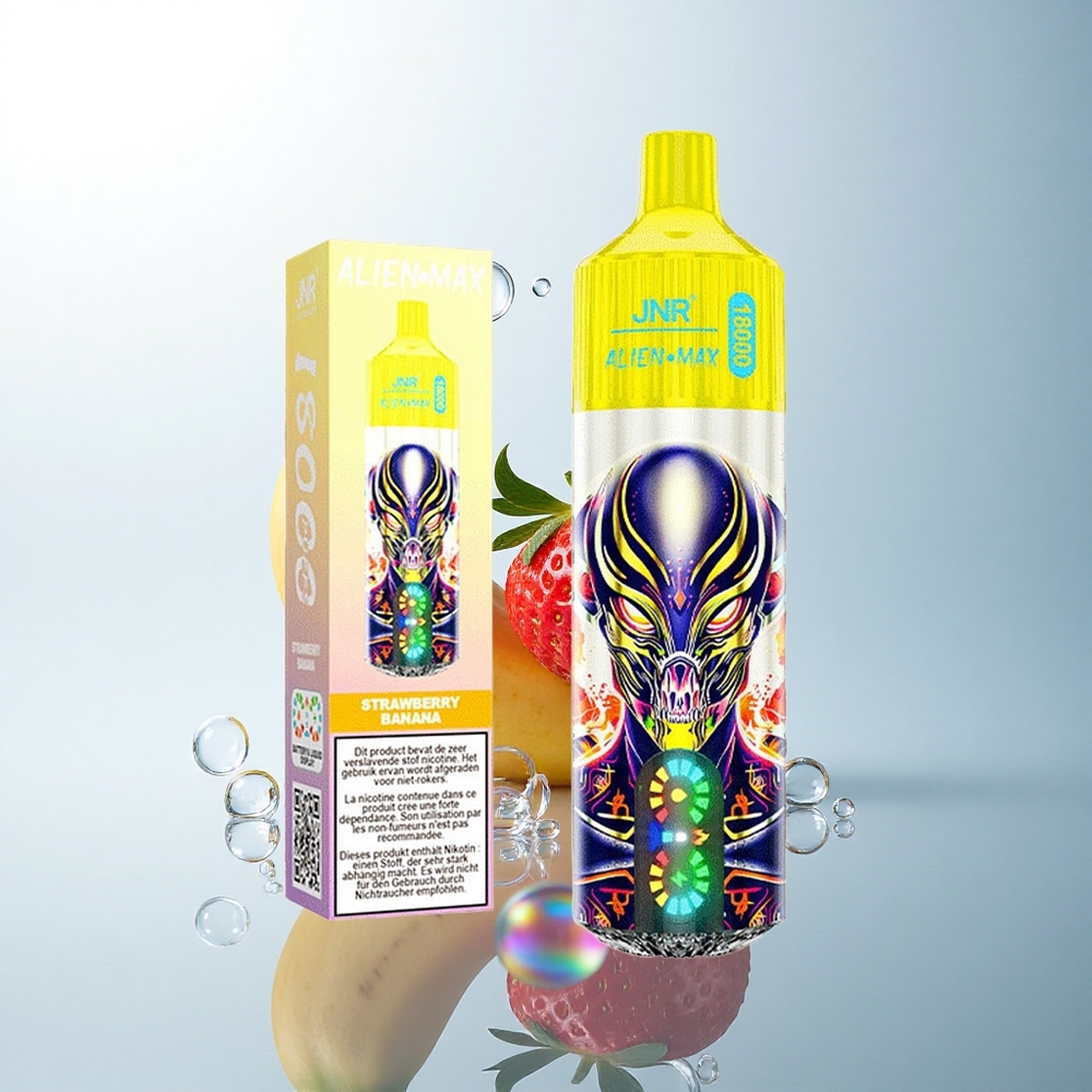 JNR Alien Max 18000 Strawberry Banana LED Dual Mesh 850mAh 28ml