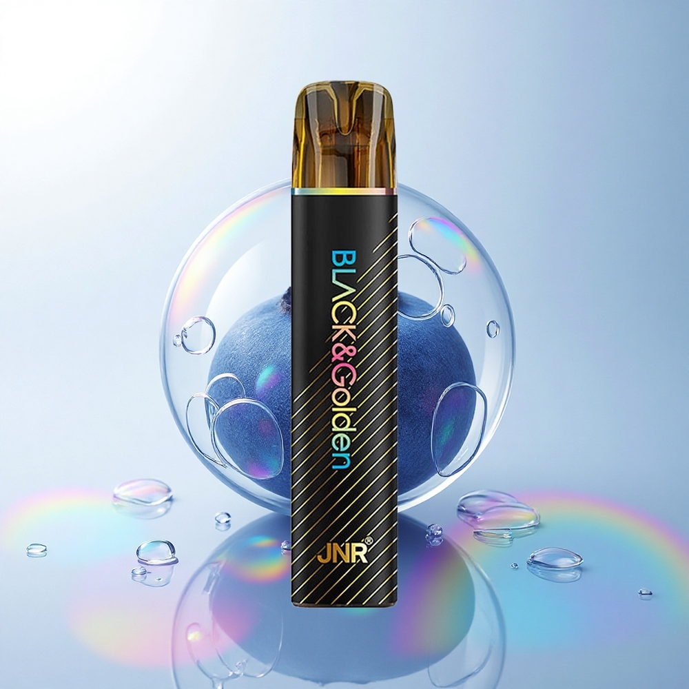 JNR Black&Golden 600+200 Blueberry Bubble Gum 550mAh 2% Nicotine Disposable Vape