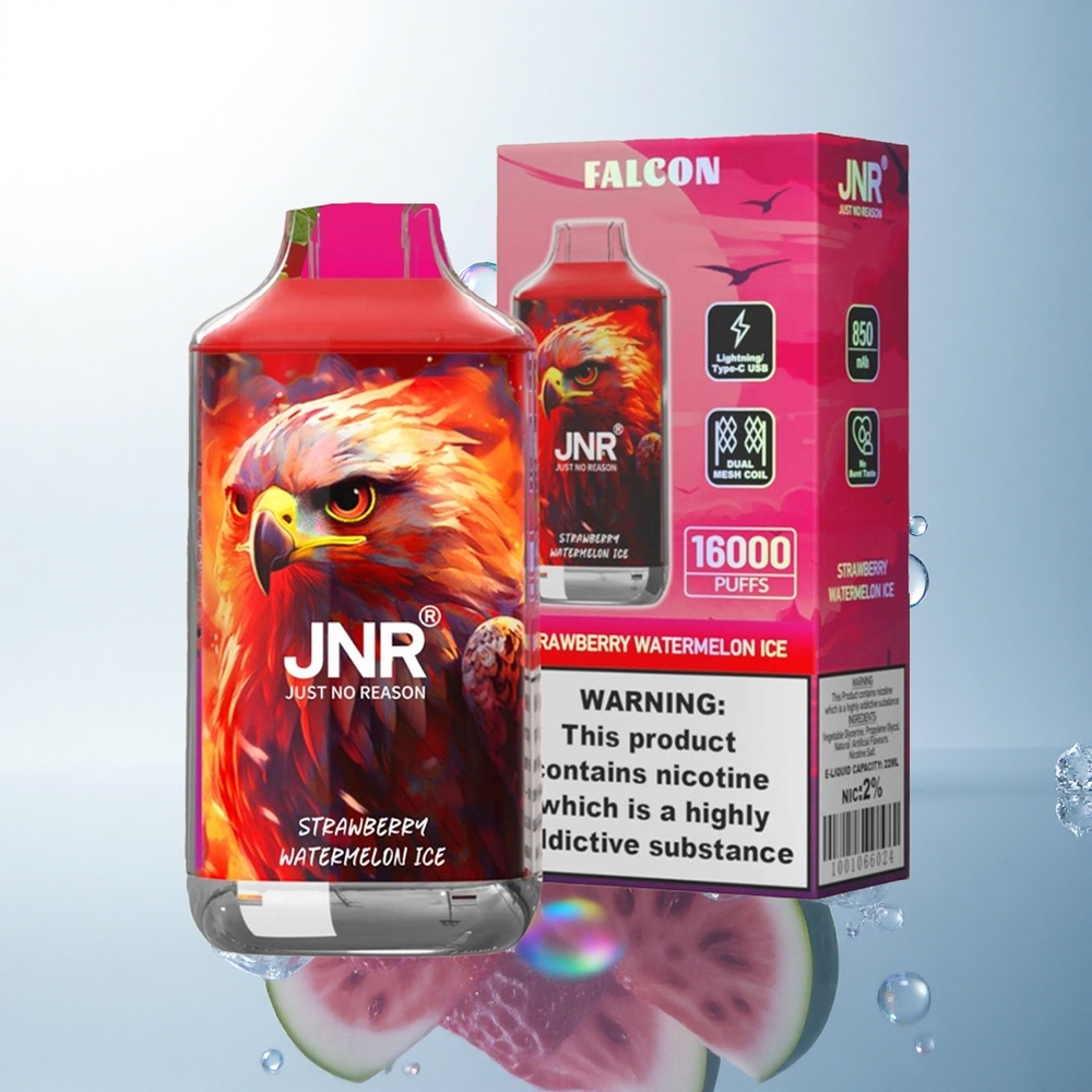 JNR Falcon 16000 Strawberry Watermelon Ice with 850mAh and 0% Nicotine