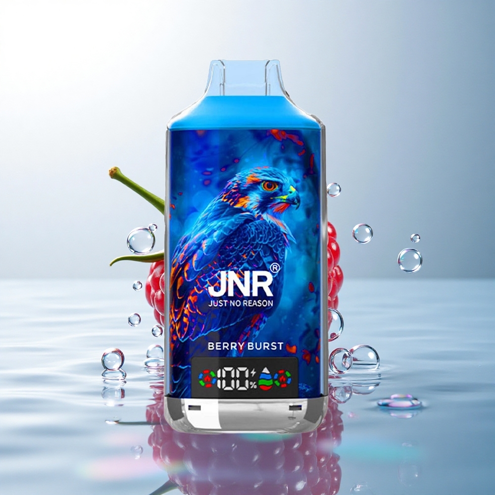 JNR Falcon X 18000 Berry Burst 750mAh 24ml Dual Mesh Coil Digital Display Type-C 0%-5% Nicotine