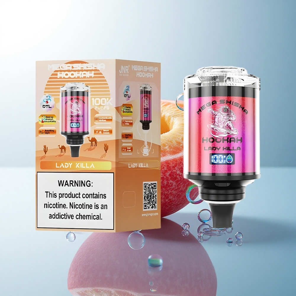 JNR Mega Shisha Hookah 100K Lady Killa 2200mAh 2% Nicotine
