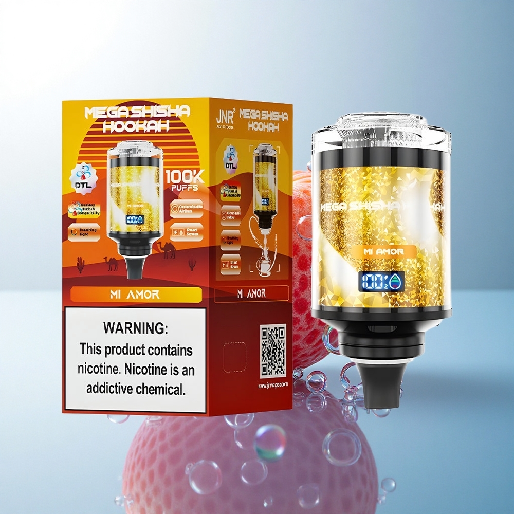 JNR Mega Shisha Hookah 100K Mi Amor 2200mAh 2% Nicotine
