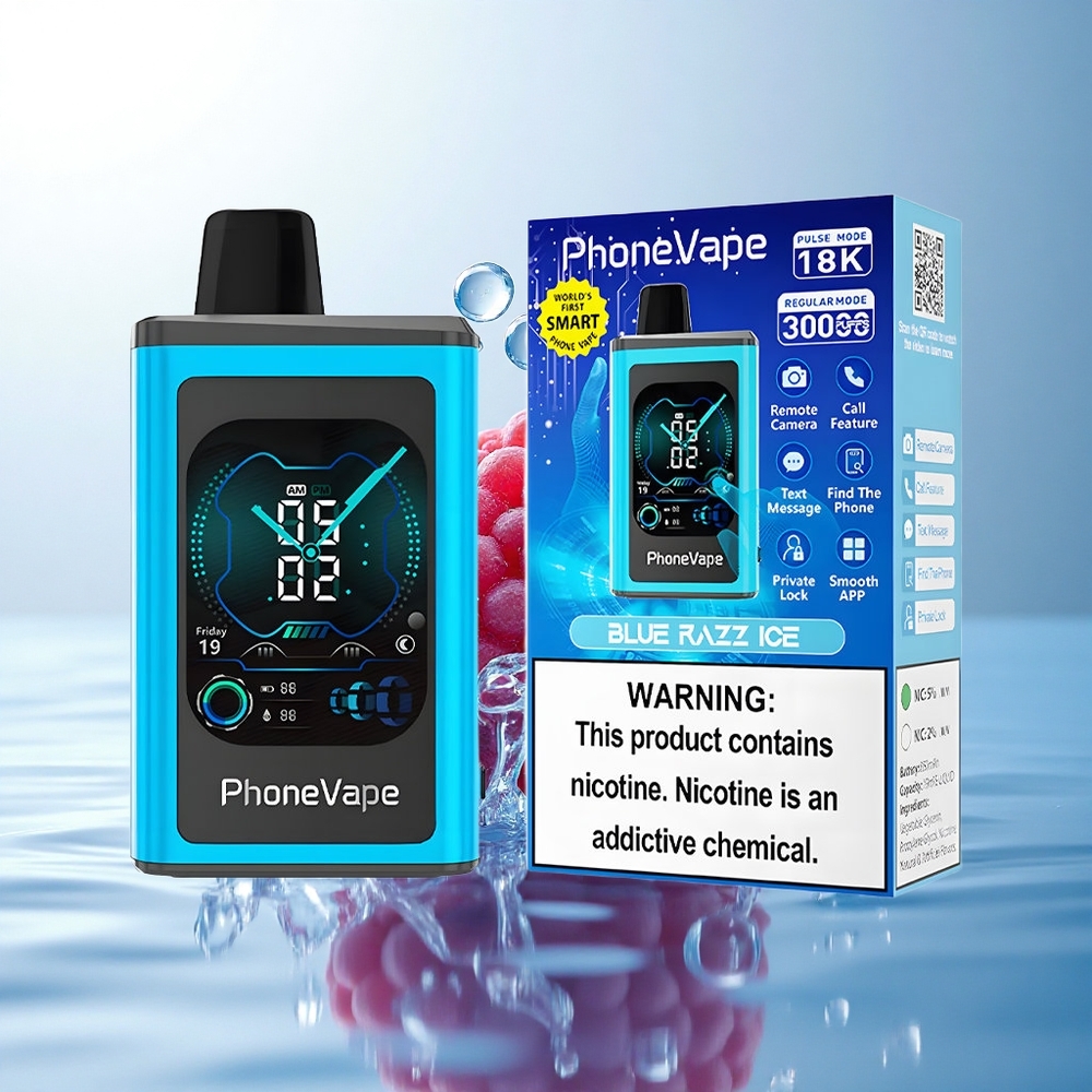 JNR PhoneVape 30000 Blue Razz Ice Turbo 850mAh