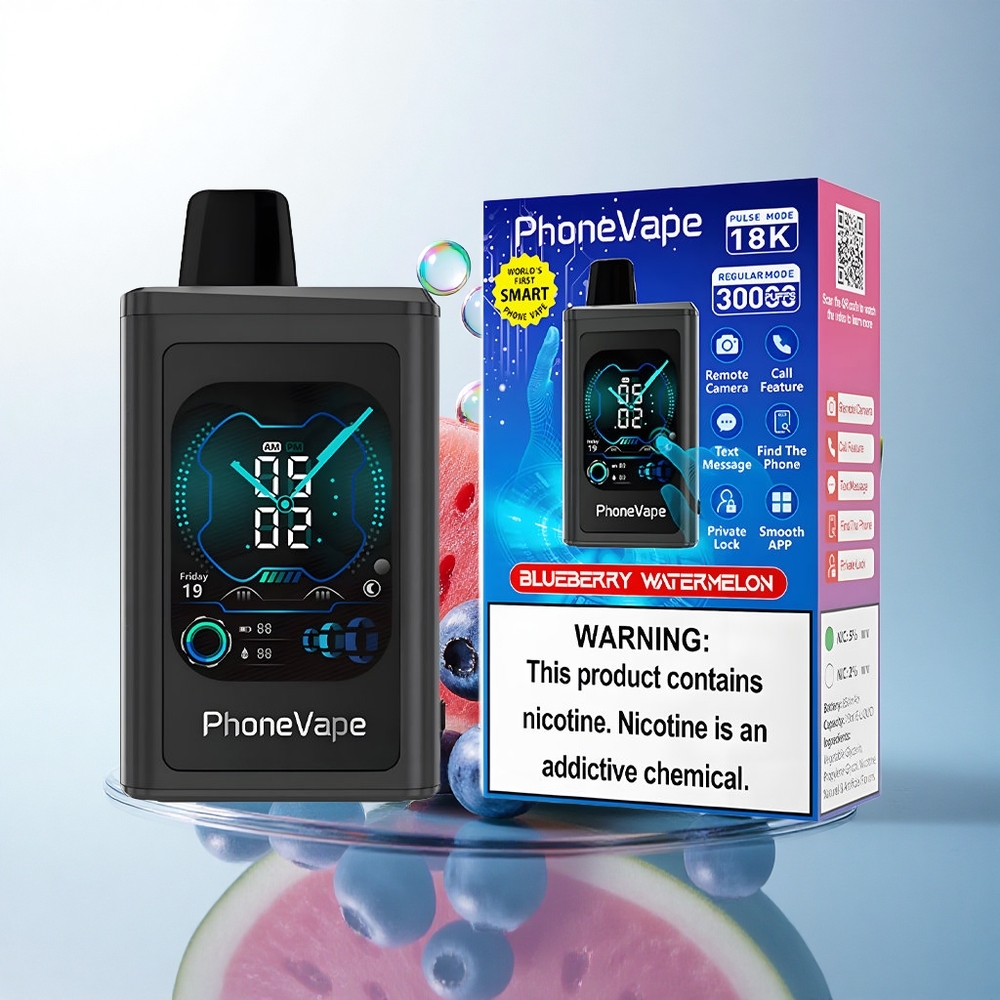 JNR PhoneVape 30000 Blueberry Watermelon Turbo 850mAh Nicotine 2% 5%