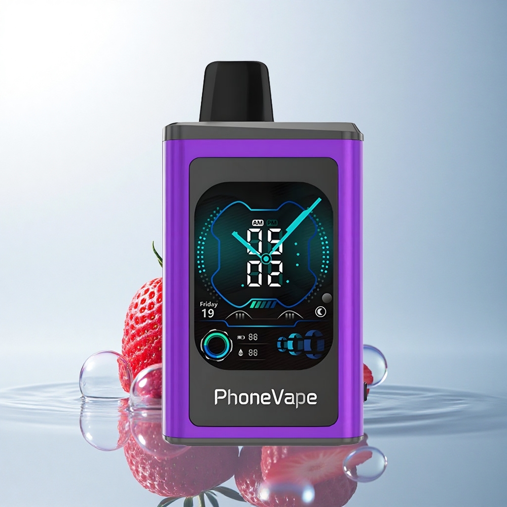 JNR PhoneVape 30000 Cherry Strawberry Raspberry Turbo Adjustable Airflow Disposable Vape