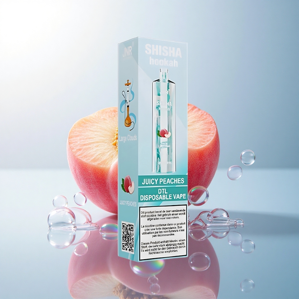 JNR Shisha Hookah 12000 Juicy Peaches 750mAh 0.6 Ohm