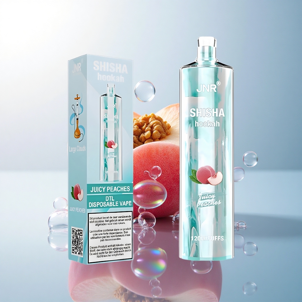 JNR Shisha Hookah 12000 Juicy Peaches 750mAh 0.6 Ohm