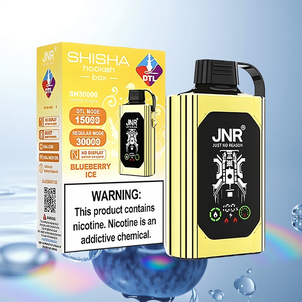 JNR Shisha Hookah Box 20500 Blueberry Ice Dual Mesh 1000mAh 5% Nicotine