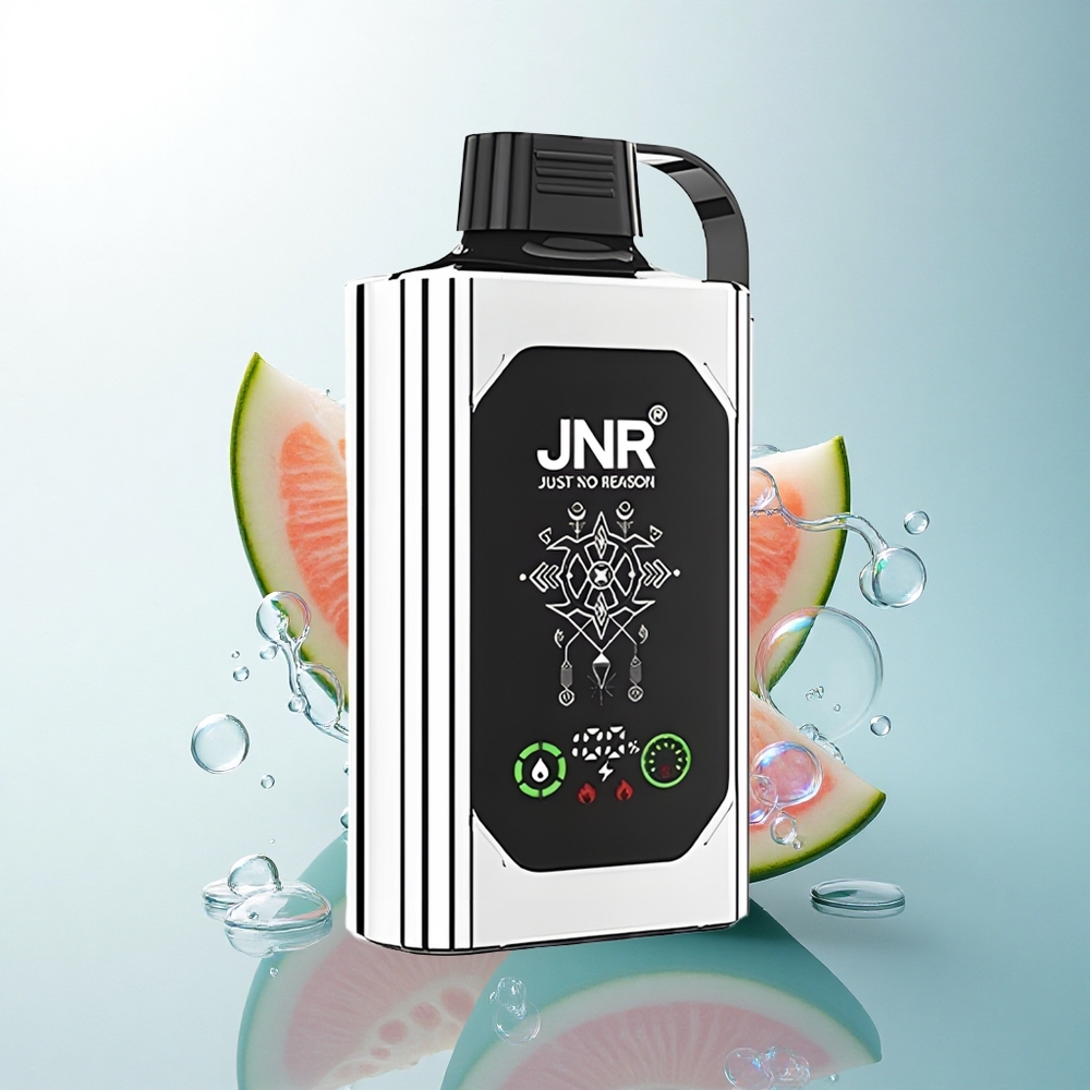 JNR Shisha Hookah Box 20500 Double Melon Mint HD Display 1000mAh Dual Mesh Coil