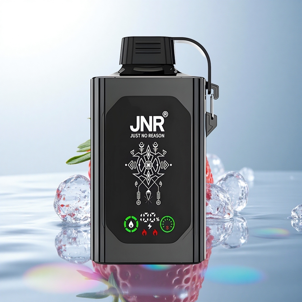 JNR Shisha Hookah Box 20500 Strawberry Ice HD Display Dual Mesh Coil 25ml Nicotine 0% 2% 5% 1000mAh Type-C