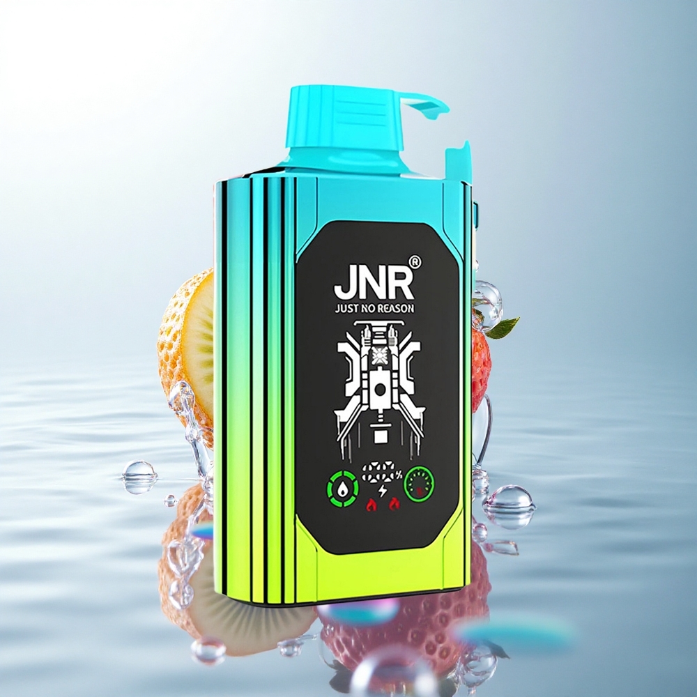 JNR Shisha Hookah Box 20500 Strawberry Kiwi HD Display 1000mAh Dual Mesh Coil