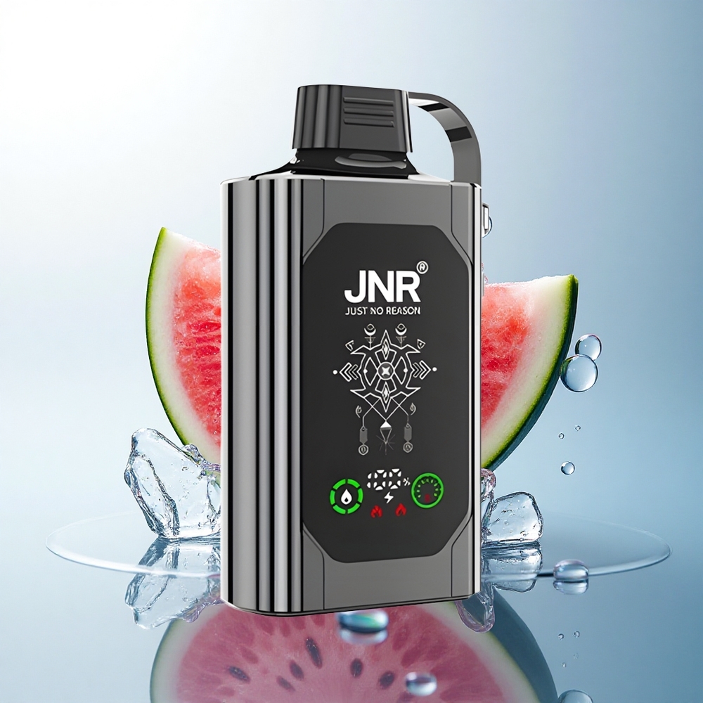JNR Shisha Hookah Box 20500 Watermelon Ice with HD Display and 1000mAh Battery