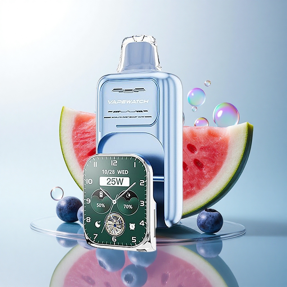 JNR VapeWatch 30000 Blueberry Watermelon Dual Mesh 1000mAh 5% Nicotine