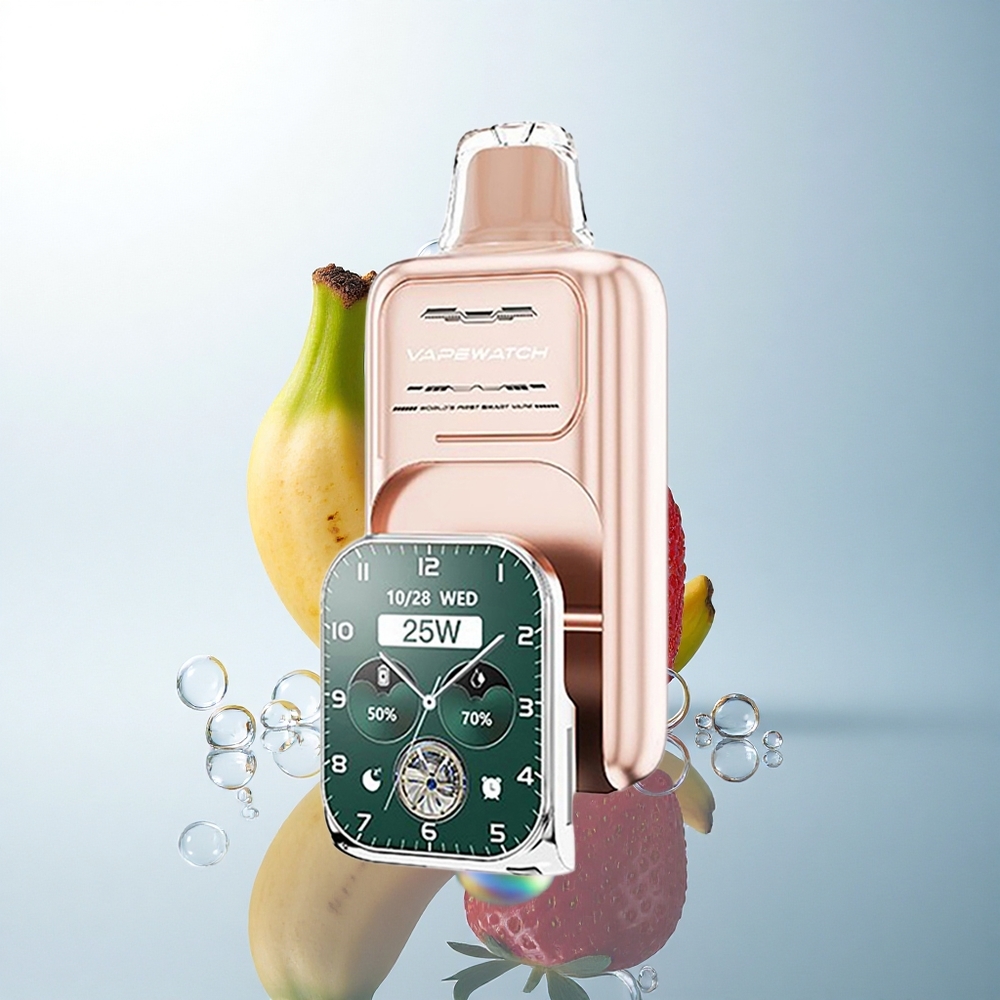 JNR VapeWatch 30000 Strawberry Banana Dual Mesh 1000mAh 19mL
