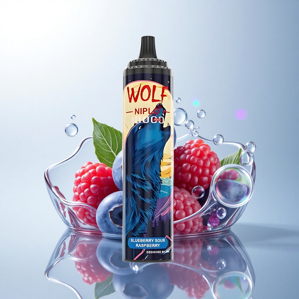 JNR Wolf Niplo 10000 Blueberry Sour Raspberry 650mAh 20ml 5% Nicotine