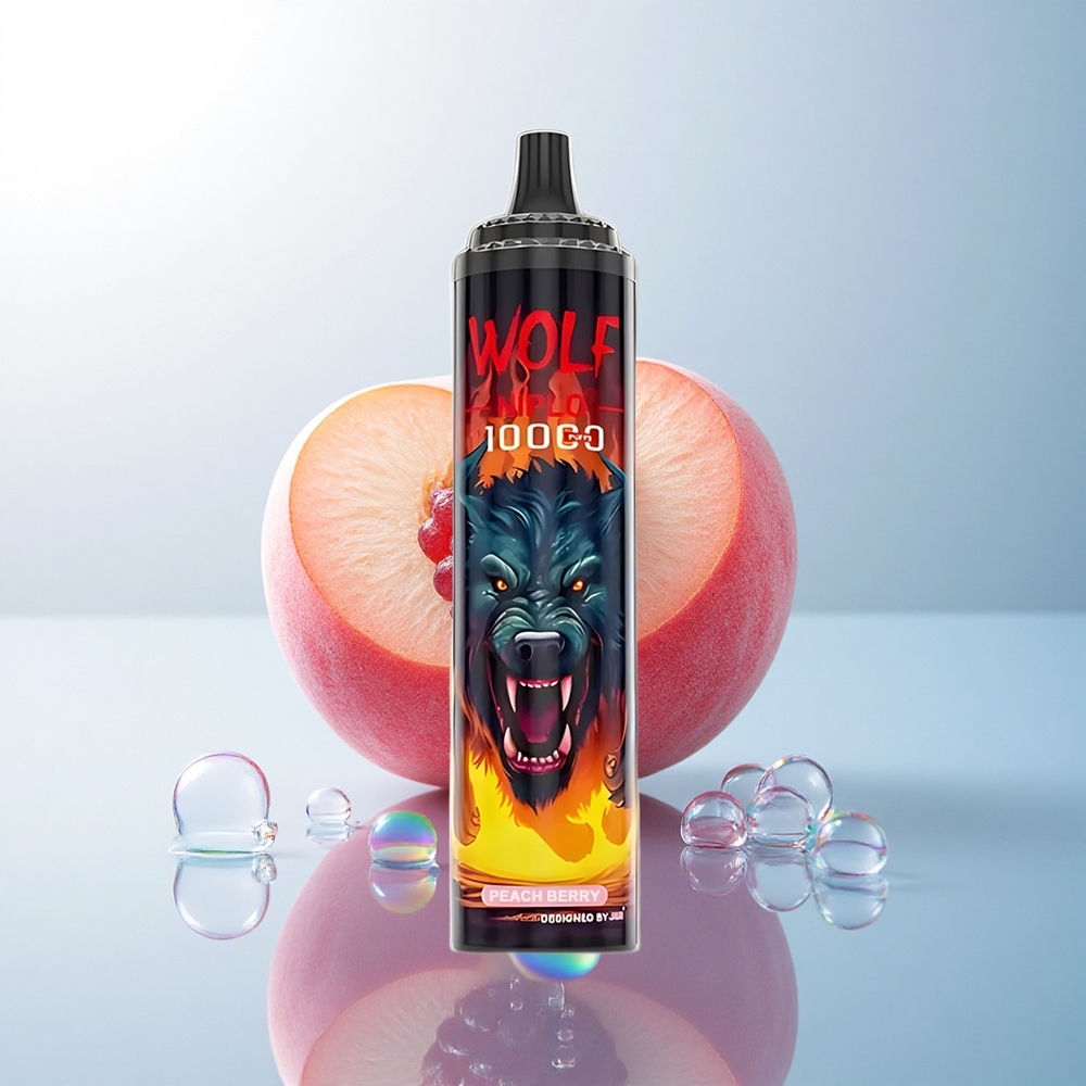 JNR Wolf Niplo 10000 Peach Berry 20ml 650mAh 1.0 Ohm Mesh Type-C
