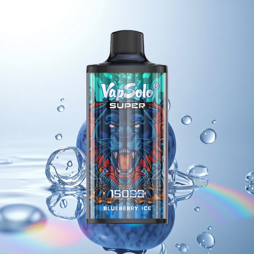 Vapsolo Super 15000 Puffs Blueberry Ice 40ml 850mAh Type-C