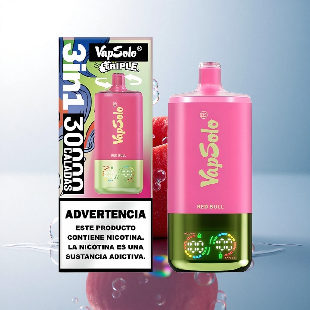 Vapsolo Triple 30000 Puffs Red Bull Triple 40ml Type-C 50mg Nicotine