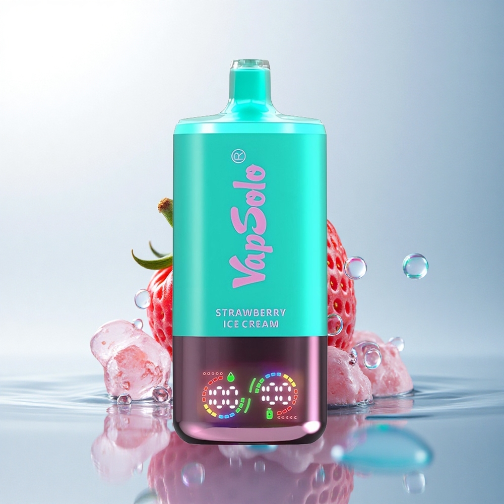 Vapsolo Triple 30000 Puffs Strawberry Ice Cream Type-C 40ml Nicotine 20mg/ml