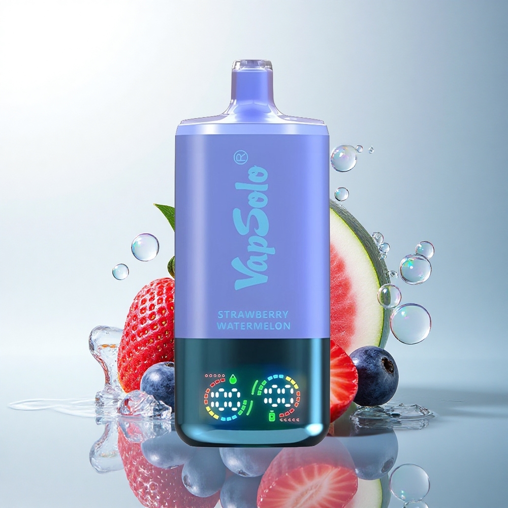 Vapsolo Triple 30000 Puffs Strawberry Watermelon & Blueberry Ice with 40ml E-Liquid and Type-C Charging