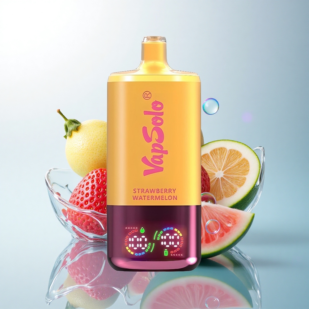 Vapsolo Triple 30000 Puffs Strawberry Watermelon & Lemon Peach 40ml 20mg Nicotine Type-C