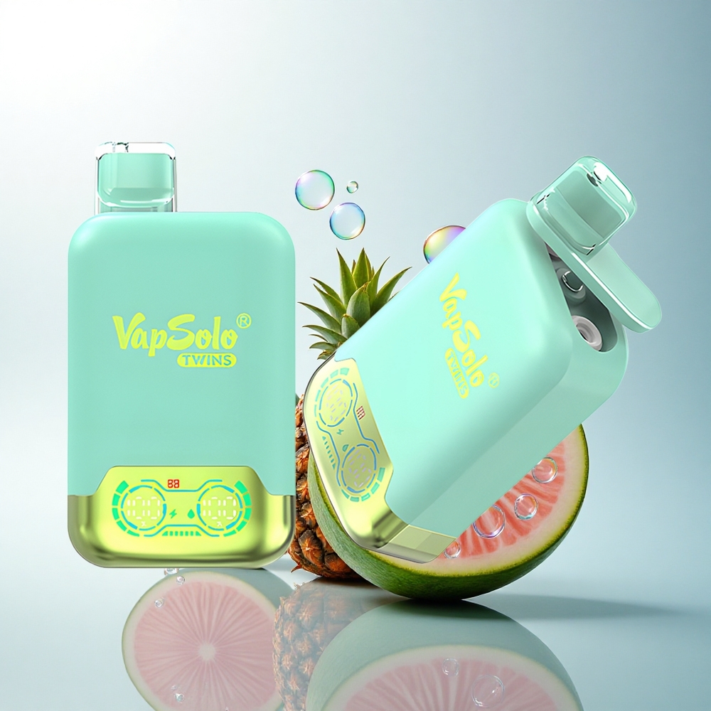Vapsolo Twins 20000 Puffs Double 40ml & 50mg Nicotine Triple Melon & Pineapple Coconut