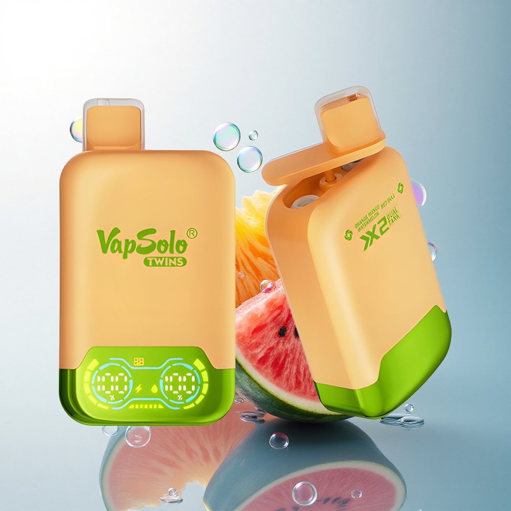 Vapsolo Twins 20000 Puffs Orange Mango Watermelon & Red Bull 40ml 20mg/ml Nicotine Type-C