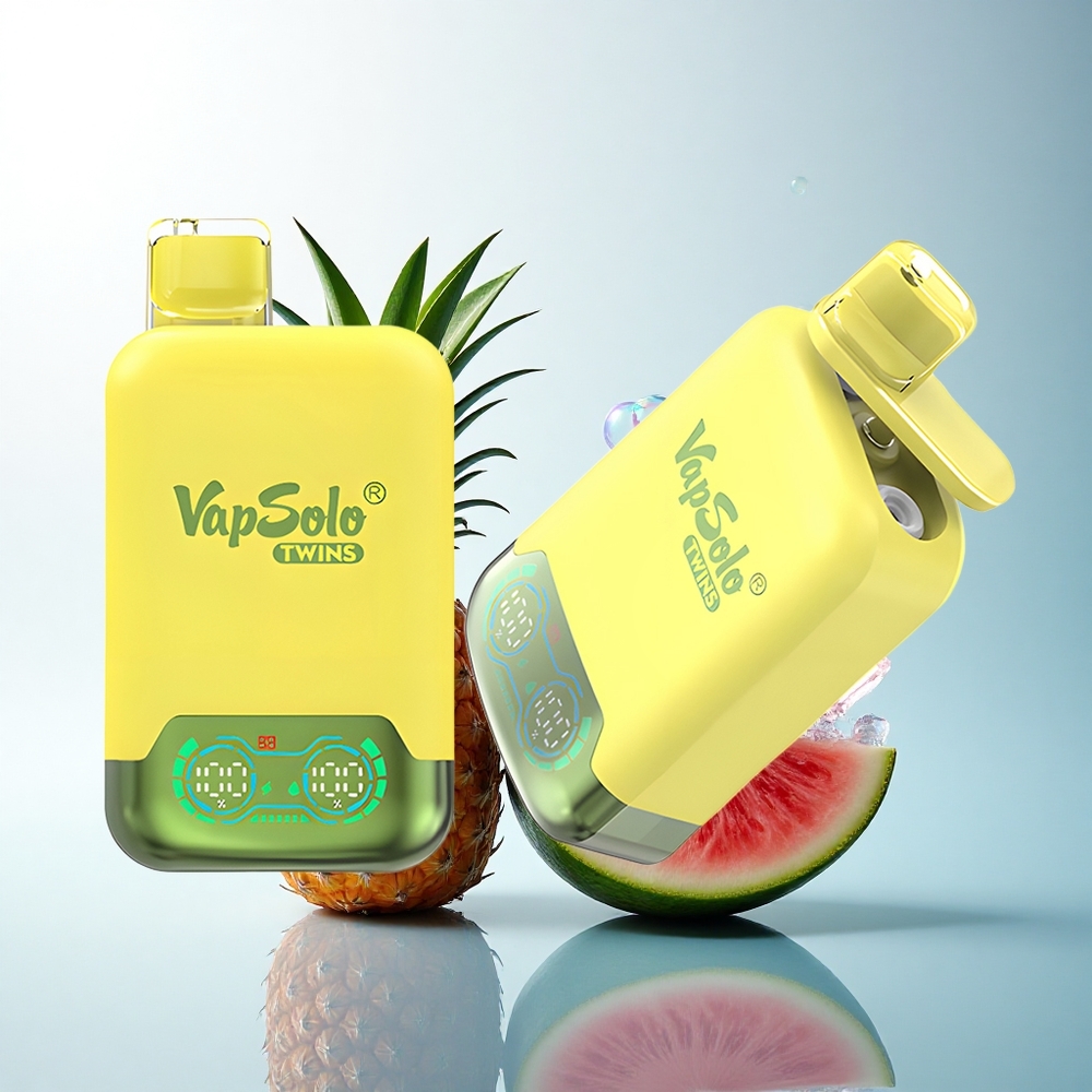 Vapsolo Twins 20000 Puffs Pineapple Coconut & Watermelon Ice with 40ml E-Liquid and Type-C Charging