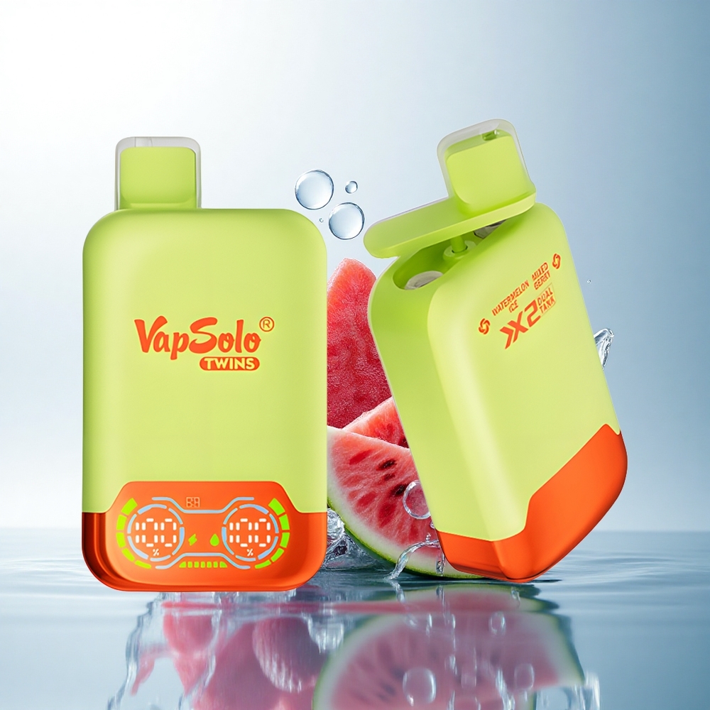 Vapsolo Twins 20000 Puffs Watermelon Ice & Mixed Berry 40ml 20mg Nicotine Type-C