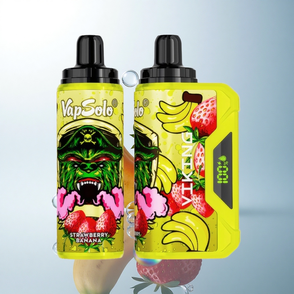 VapSolo VIKING 12000 Puffs Strawberry Banana Type-C 22ml Nicotine